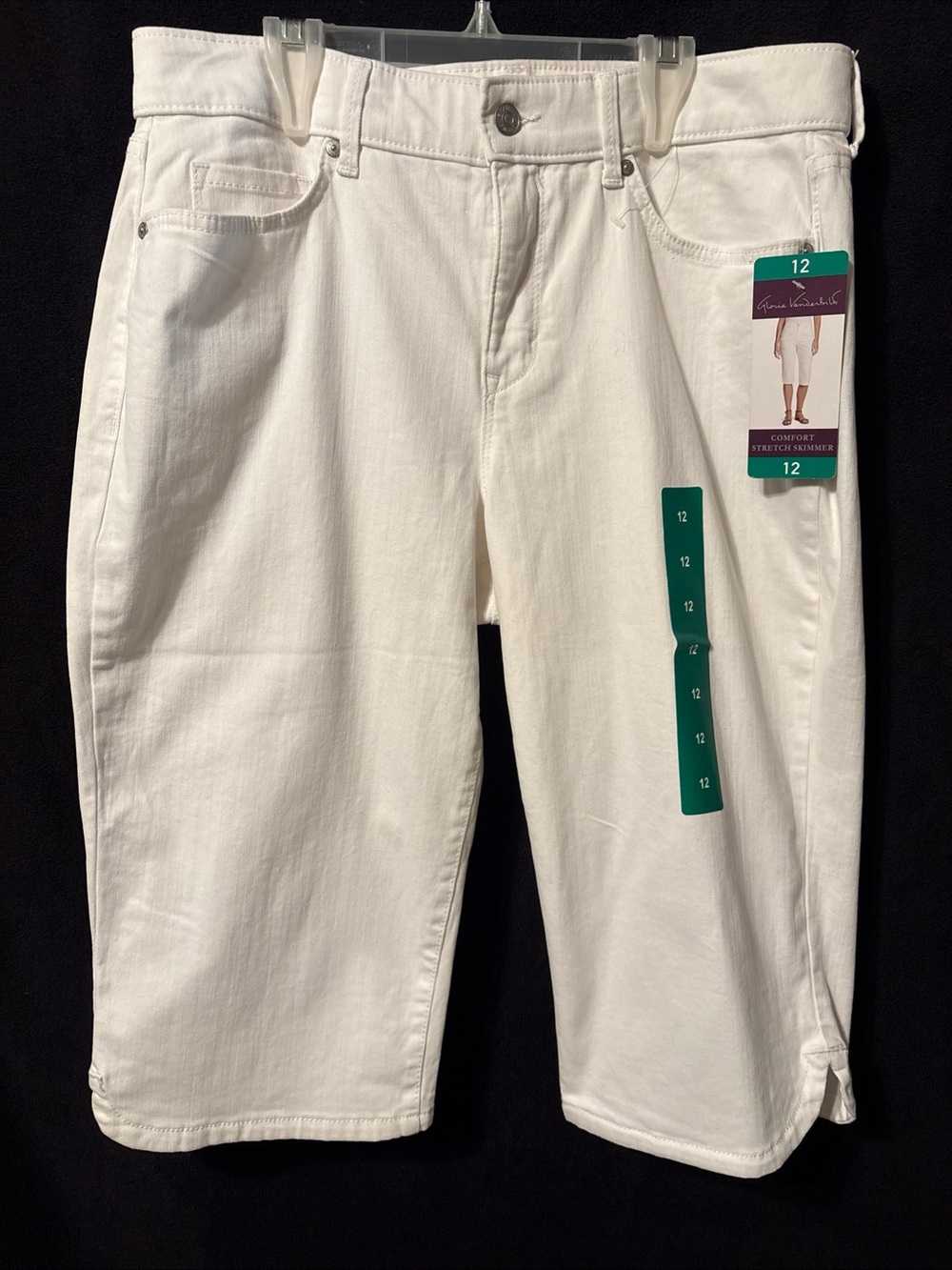NWT Gloria Vanderbilt White comfort stretch skimmer